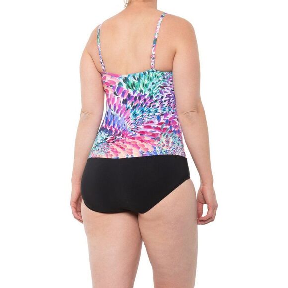 Gottex Ruched Women's Canary Multicolor Convertible One-Piece Swimsuit S… - Picture 6 of 14